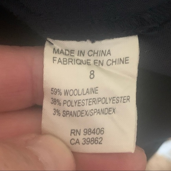 THEORY Kale B V-Neck Sheath Dress Wool Blend Midi Navy Blue Style 7011610R - Picture 15 of 16